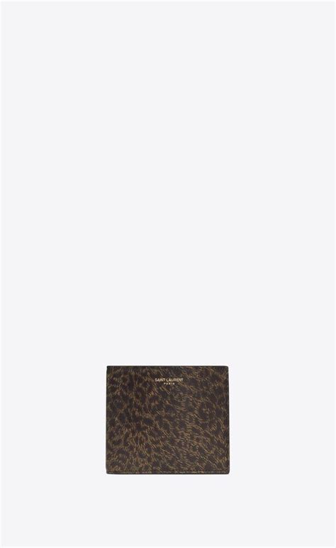 Saint Laurent Paris EAST/WEST wallet in leopard